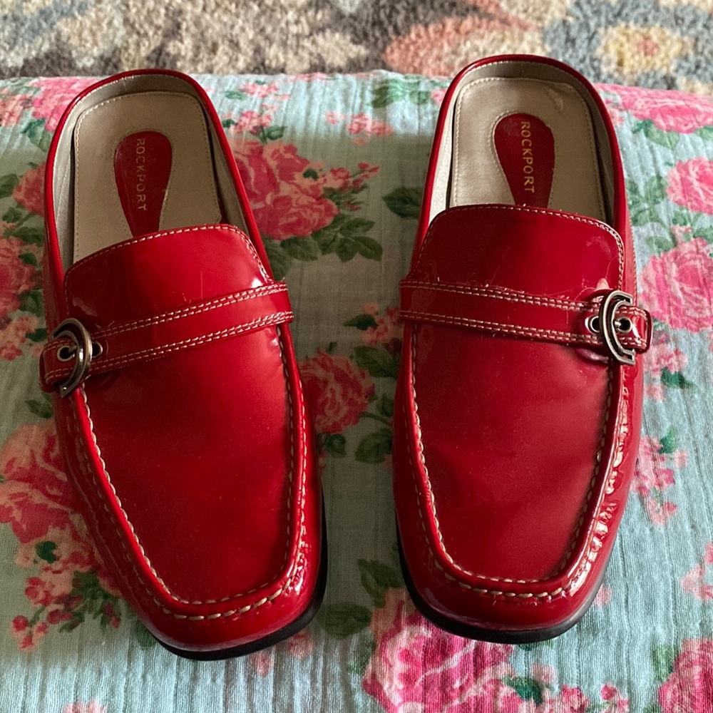 Rockport Mules - Red Patent Leather Size 11